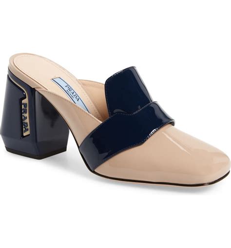 nordstrom prada loafers|prada heeled loafer.